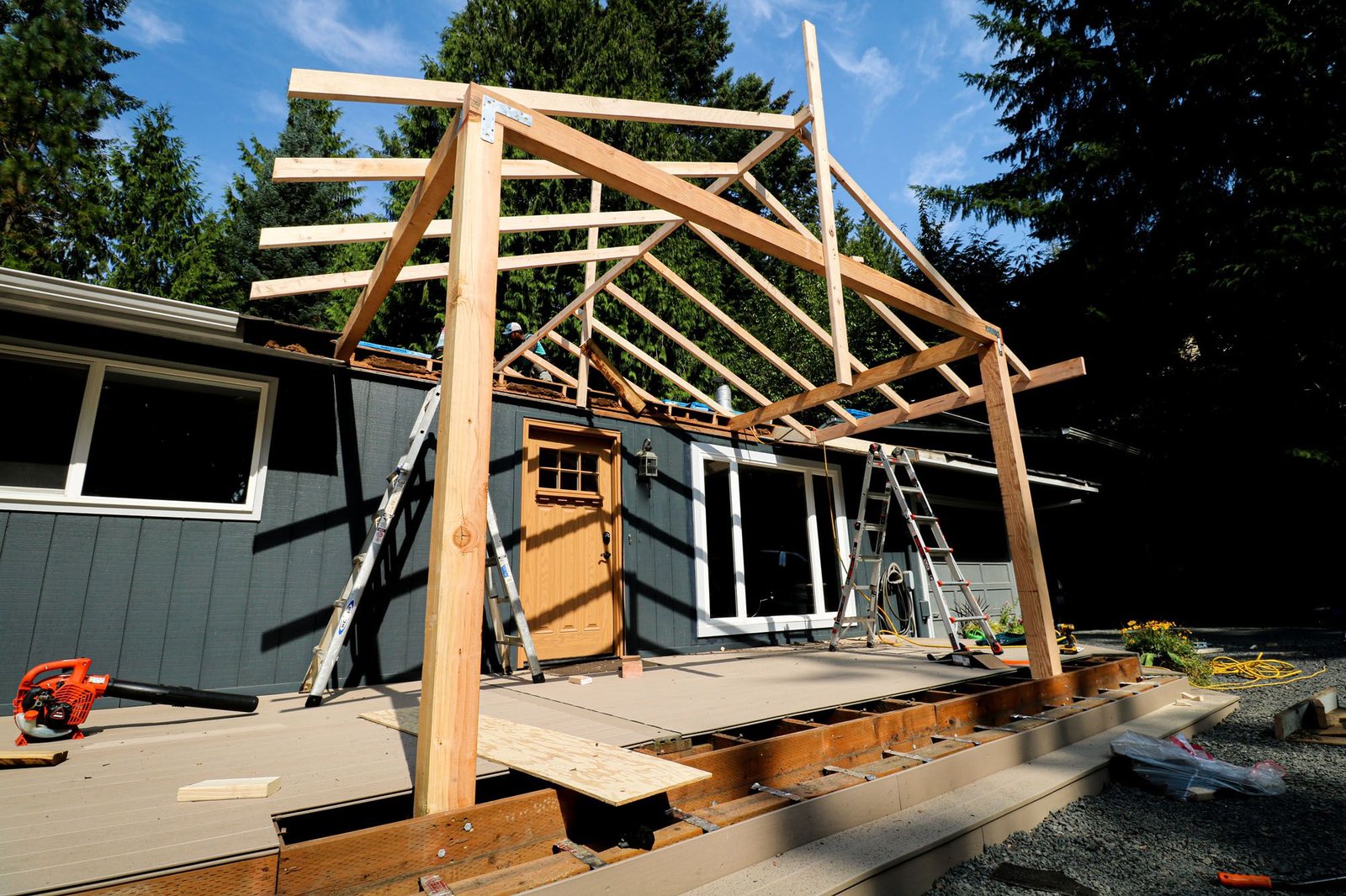Skylight flashing on a residential roof in Longview, WA
